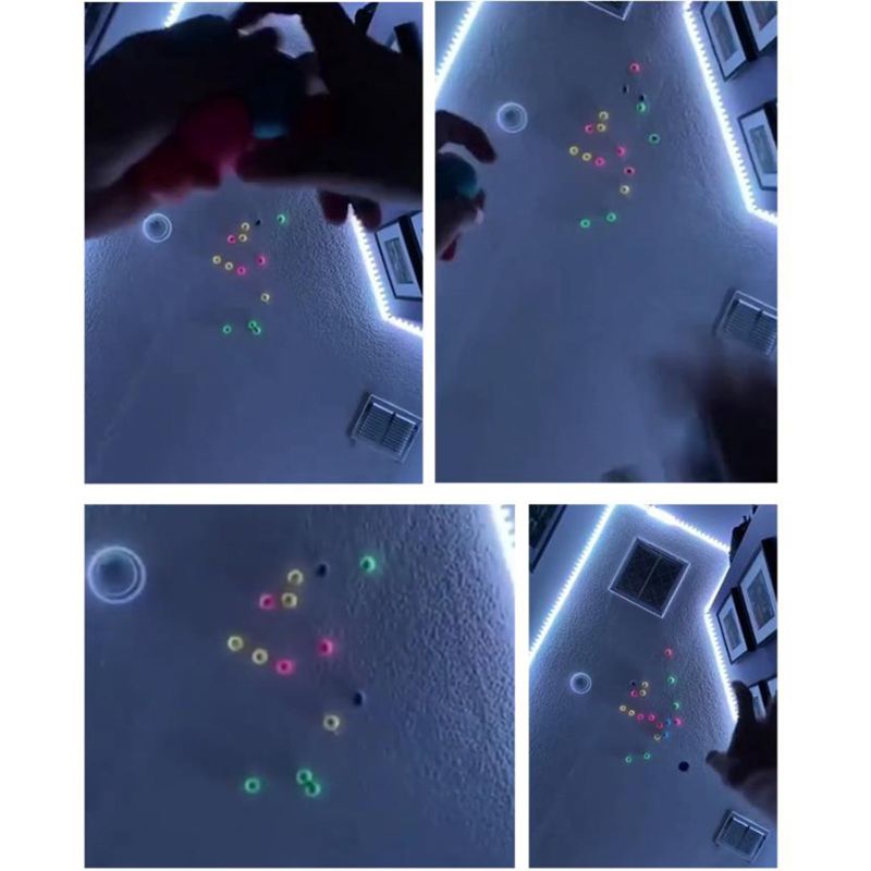 Glow In The Dark Plafond Sticky Ballen Anti-Stress Speelgoed Voor Volwassenen En Kinderen Zintuiglijke Interactief Spel Squishy Lichtgevende bal