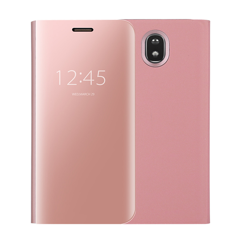 Flip-Cover Leder Telefon Fall für Samsung Galaxy J7 J5 J3 Pro J 5 7 3 SM J730F J530F j330F SM-J330F SM-J530F SM-J730F EU: For J3 2017 / Rose gold