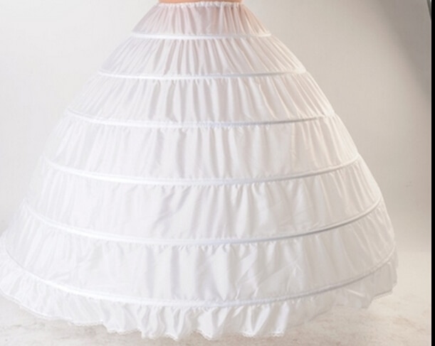 Enaguas blancas para vestido de novia, accesorios de novia, faldas crinolinas, 6 aros, novedad de: WHITE
