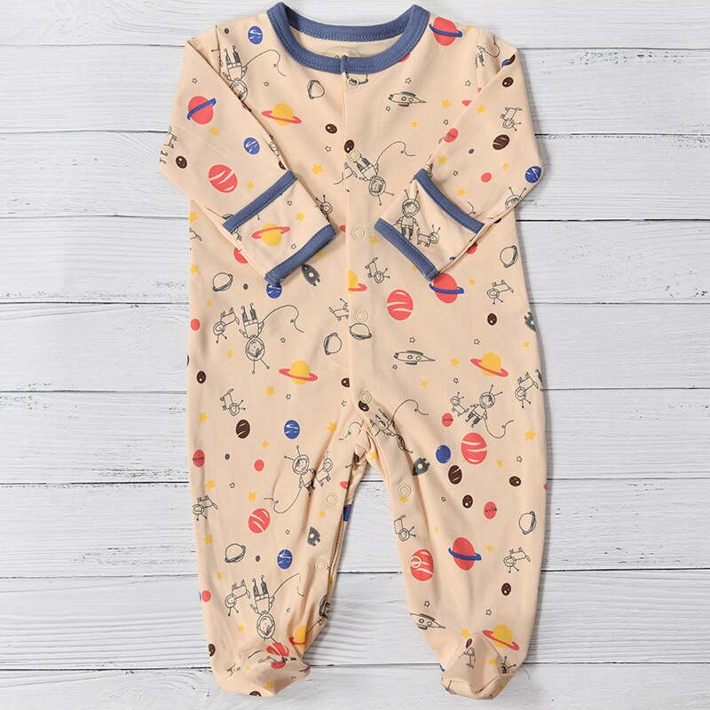 (3 Stuks/set) baby Rompertjes Kleding Voor Baby Pasgeboren Baby Jongen En Najaar Lange Mouwen Footies Kleding Pak