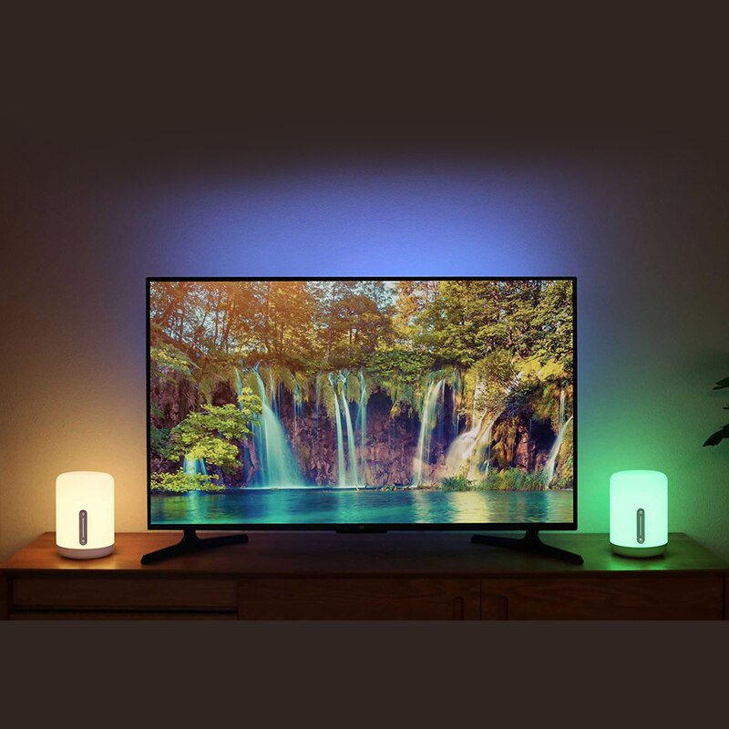 Xiaomi – lampe de chevet d'intérieur intelligente, 2 lumières LED WiFi/Bluetooth, veilleuse, fonctionne avec Apple HomeKit, commande vocale Multiple