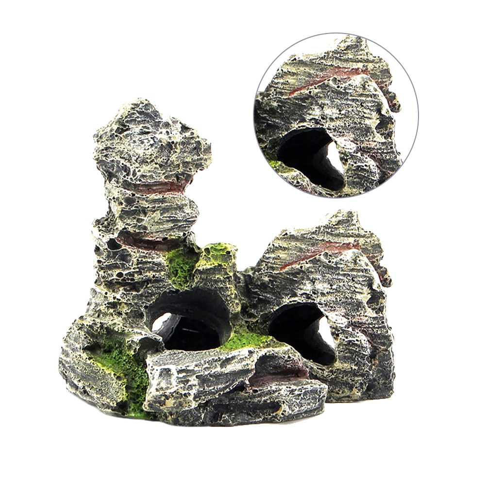 Aquarium landschap steen kunstmatige hars ornament berg grot aquarium decoratie accessoires