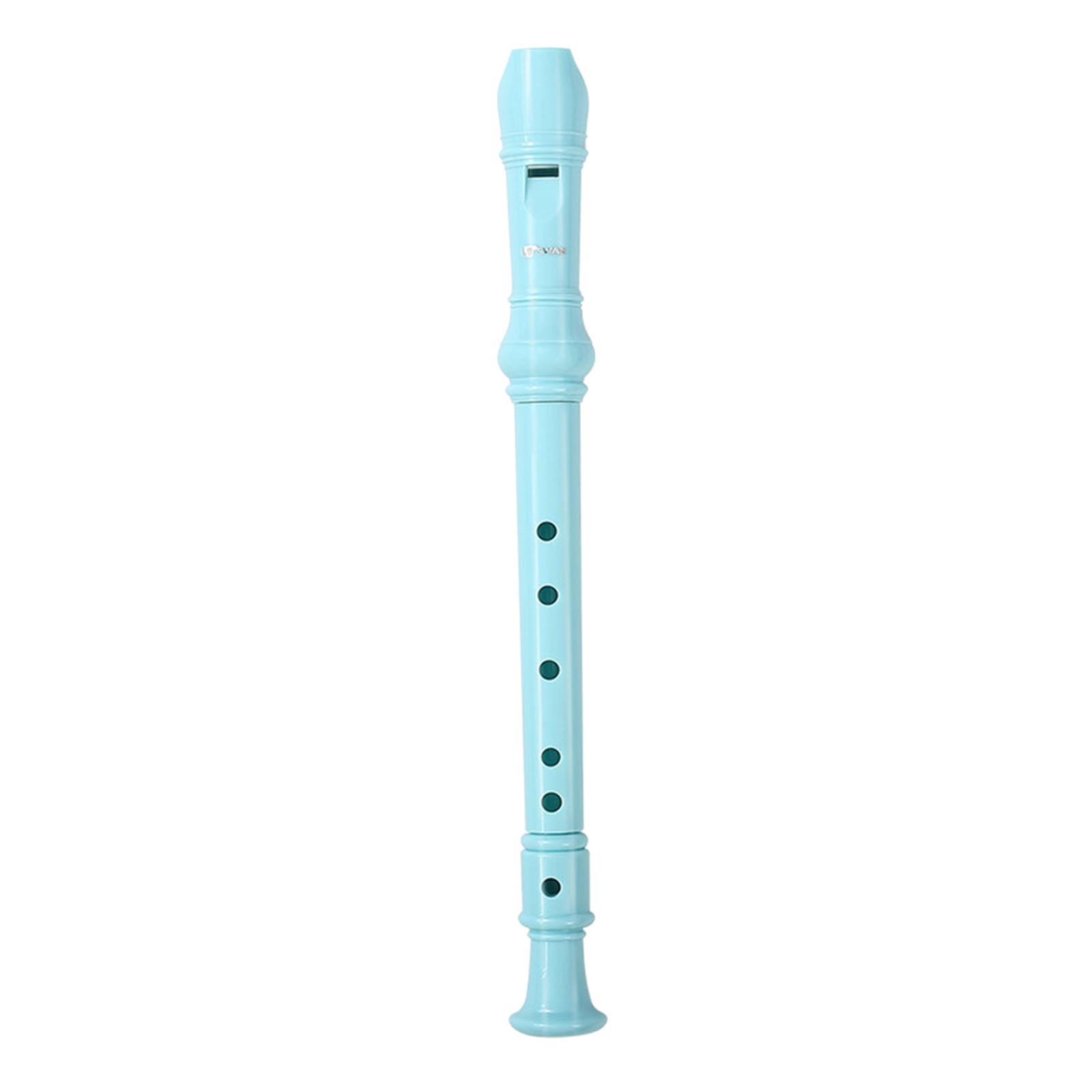 Deutsch Stil Sopran Recorder mit Reinigung Stange &Ampere; Beutel Musical Instrument für Jugendliche Profis Musik Liebhaber: Blau 6 Loch