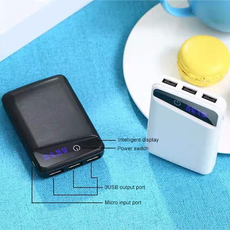Custodia Caricabatterie DIY 18650 - Scatola Power Bank con 3 Porte USB