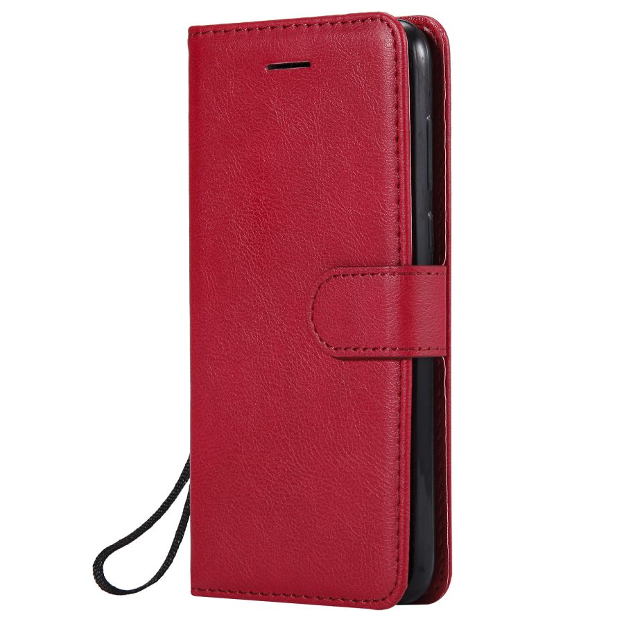 Funda de cuero con tapa para Xiaomi Redmi GO, Funda para Xiaomi Redmi GO, BILLETERA, Funda para teléfono móvil, unisex: Red