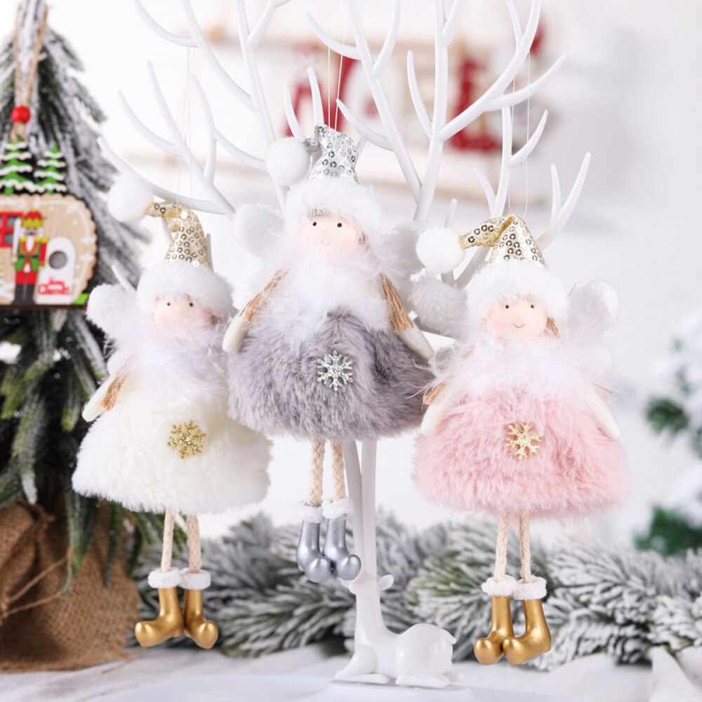 3 Pcs Adorable Angel Christmas Tree Hanging Pendants