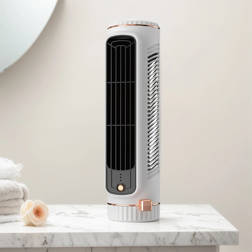 Tower Fan USB Charging Portable Air Conditioner Desktop Cooling Fan Wireless Desk Fan for Home Bedroom