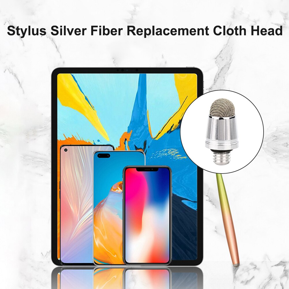 Fiber Stylus Mesh Tip Universal Replacement Thread for Touchscreen Stylus Pens Conductive Cloth Head Touch Replaceable Tip