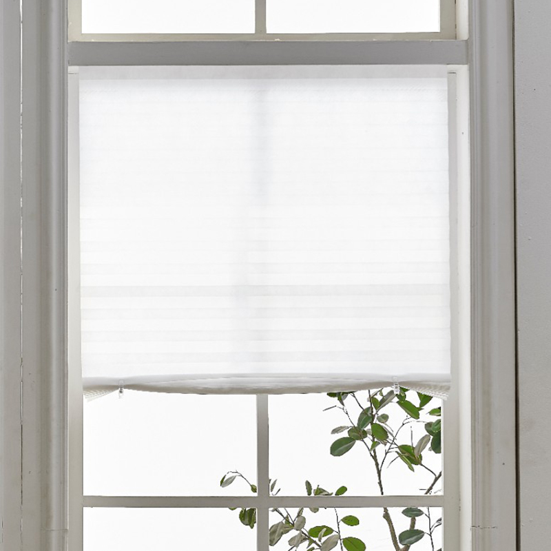 Persianas de ventana, persianas plisadas no tejidas, cortina parasol autoadhesiva, cortina de protección solar para ventana, persianas semi-sombreadas decorativas: 30 pulgadas de ancho x 64 pulgadas de largo / Rojo