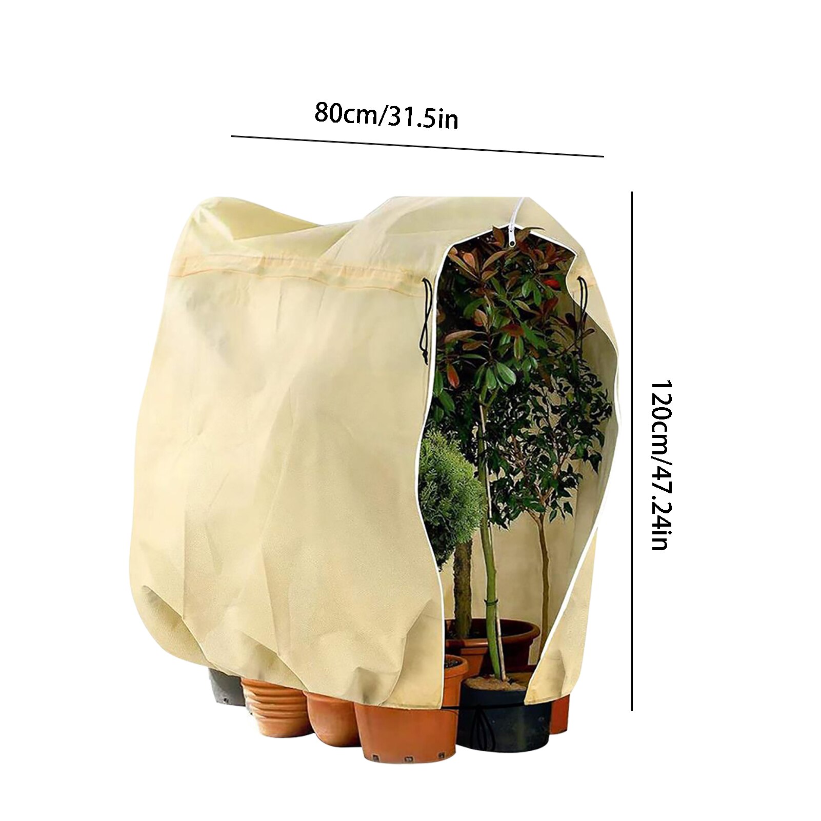 3 Maten (S/L/M) plant Cover Boom Deken Jas Ritssluiting Plant Covers Met Koord Voor Outdoor Planten L Maat Voor 31.5 * 47.24i