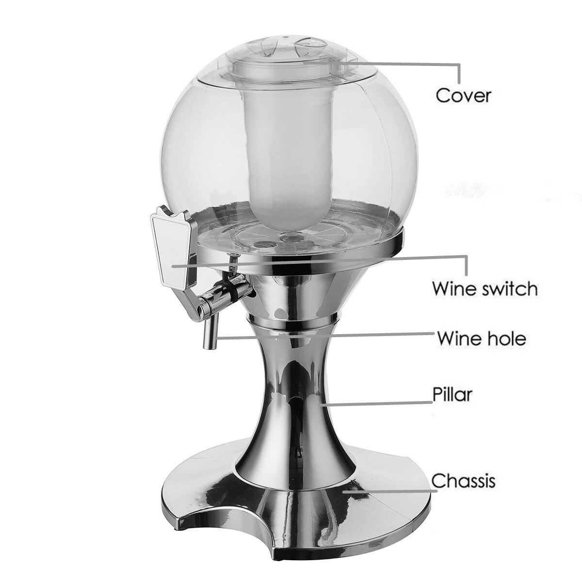 3.5L Bar beer Tower Dispenser Party Wine Beer Water juice Beverage Tabletop Home Bar Liquid Drinking Ice Core Container Pourer