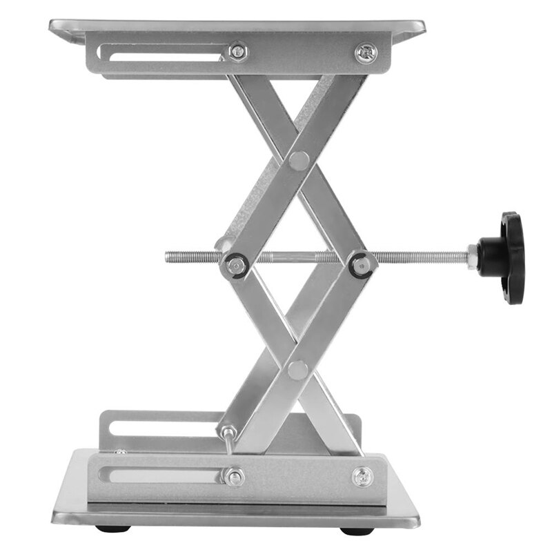 Rustfrit stål laboratorium løfteplatform stativ lab jack saks stativ rack 200 x 200 x 280mm justerbar lab-lift platform