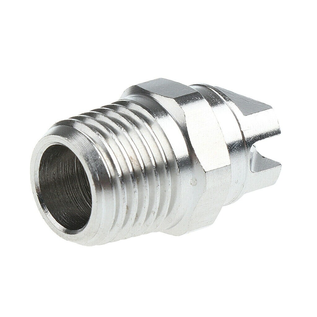 10 pces 1/4 "bicos de aço inoxidável multiuso pulverizador de alta pressão bicos planos 65 ° do ventilador para as peças de alta pressão da arruela
