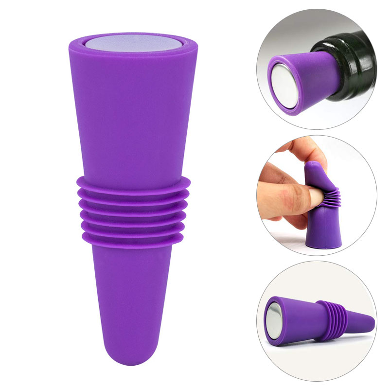 Kitchenware Silicone Wine Stopper Leak Proof Champagne Bottles Sealer Stopper Reusable Wine Bar Tools