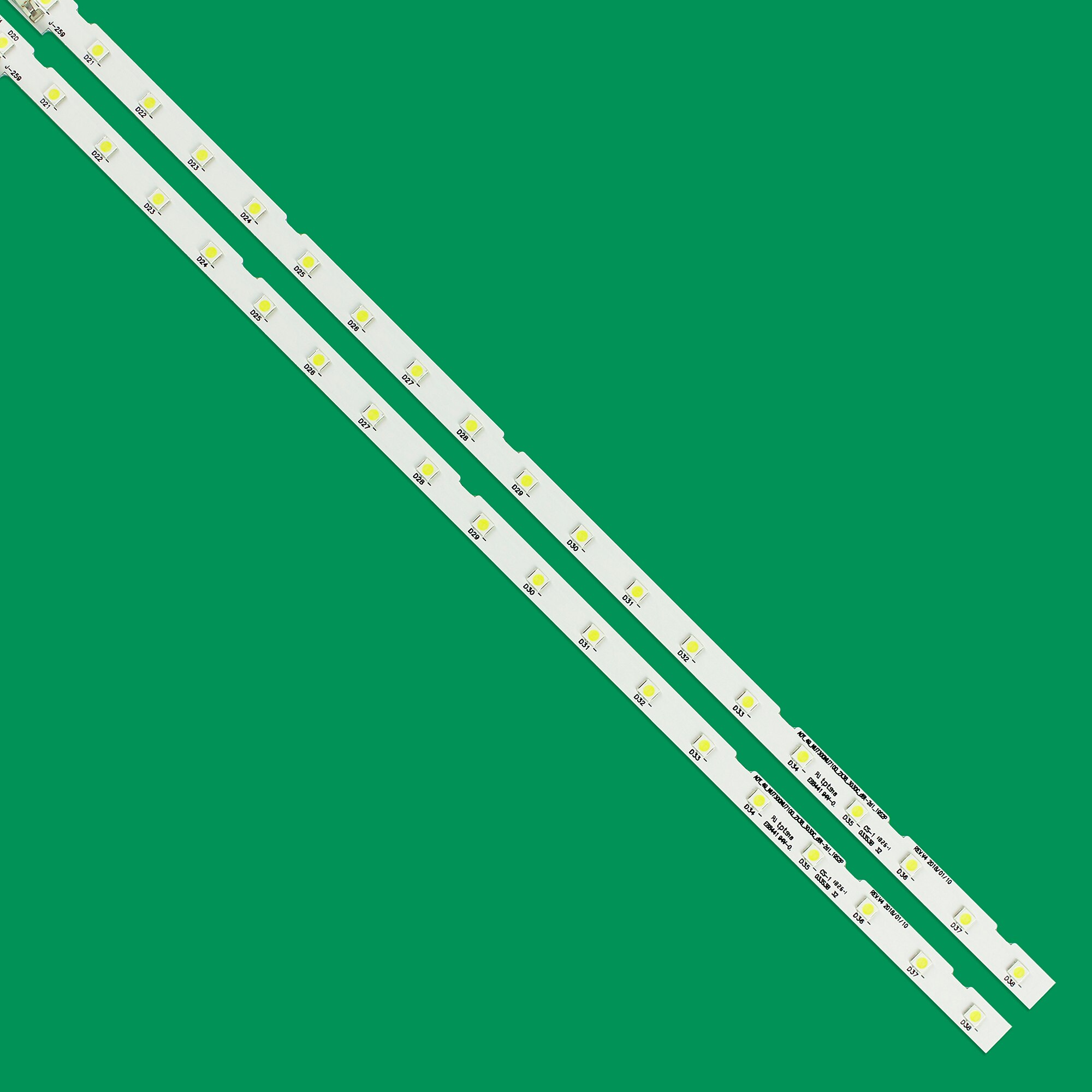Led bakgrunnsbelysningsliste for samsung 49 nu 7100 49 nu 7300 ue49 nu 7100 bn96-45953a bn96-45953b aot _49_ nu 7300_ nu 7100 st 49081_38 leds