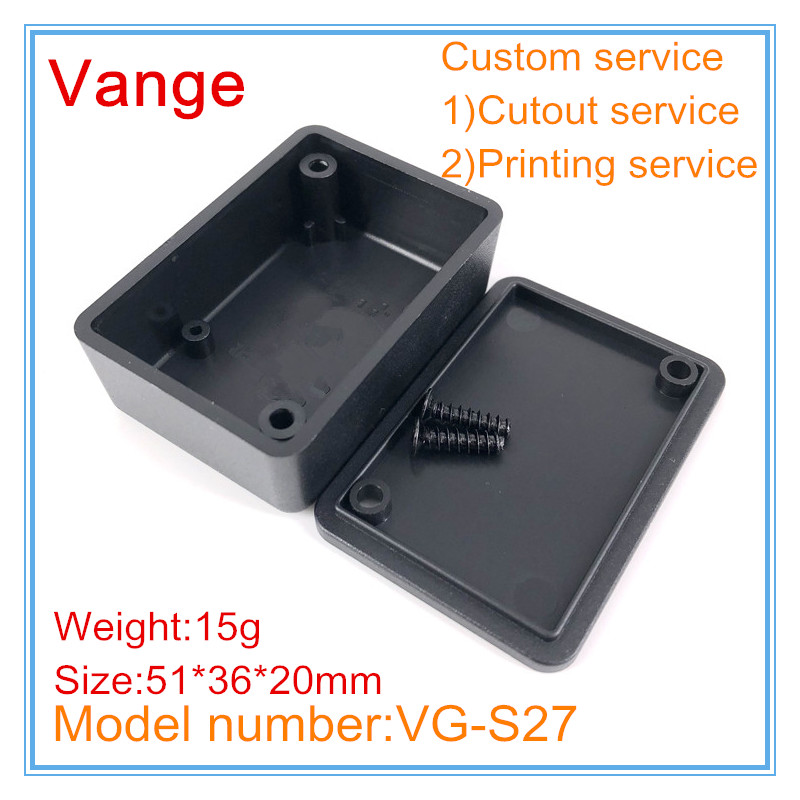 5pcs/lot injection mold junction box IP54 ABS plastic enclosure box for PCB project junction box 51*36*20mm