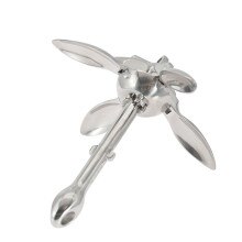0.7KGS Folding Grapnel Anchor Marine Grade Stainless Steel Portable Anchor Kit For Small Watercraft Dinghies Kayaks Paddle Boat: Default Title
