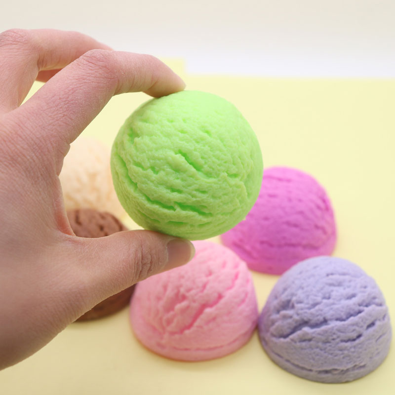 Kjøleskap magnet iskrem ball pvc modell kjøkken dekorasjon magnetisk klistremerke lim stereo låve som fargerik rød gul