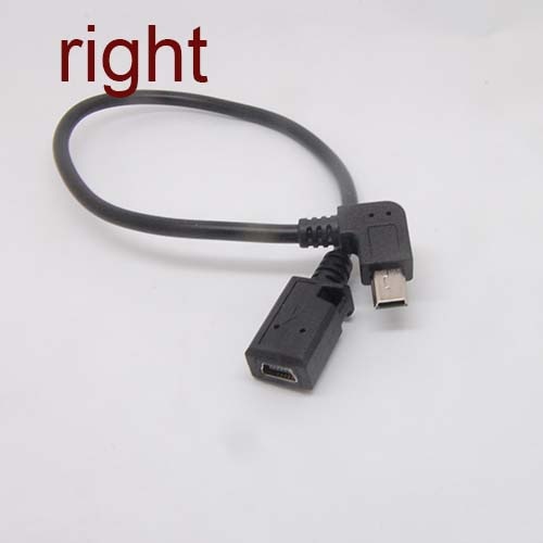 Premium Mini USB Male haakse naar Mini USB Vrouwelijke adapter converters