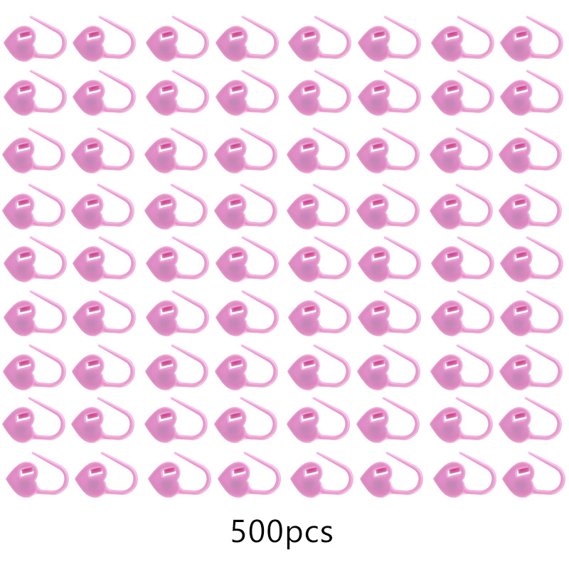500Stck bunt Sicherheit Stifte Plastik Clips Marker Stifte Pro Stricken überqueren Stich Halter Handwerk DIY Nähen Bausatz Brosche Zubehör: Typ2