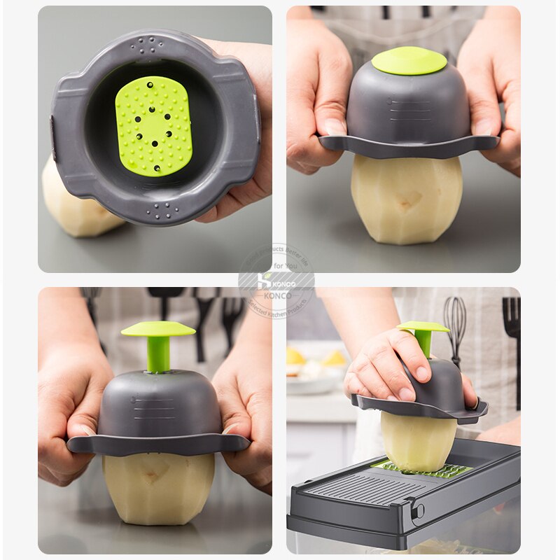Mandoline snijder groentesnijder multifunctionele fruit aardappelschiller wortelrasp mand groentesnijder keukenaccessoires