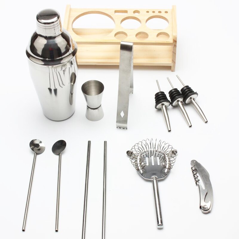 Professionele Barman Set 12 Stuks 750 ML/550 ML Cocktail Shaker Set Hand Shaker Drink Fancy Kruik Wijn Mixer party Bar Set
