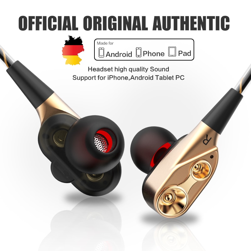 QKZ CK8 HiFi Bedrade Oortelefoon Dual-Dynamische Quad-core Speaker 3.5mm In-Ear oordopjes Flexibele Kabel met Microfoon fone de ouvido