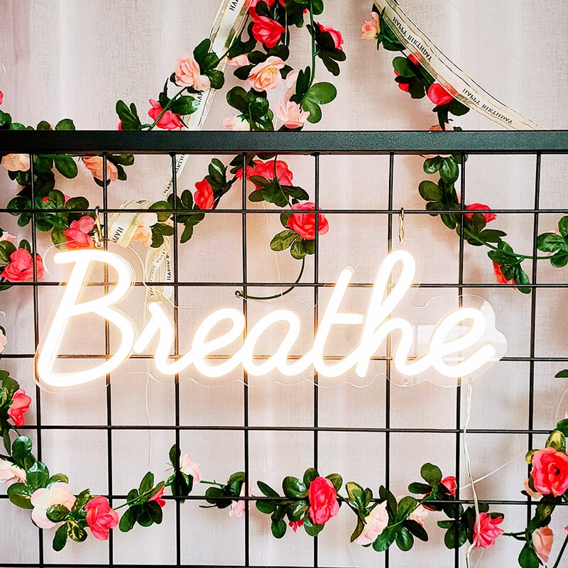 Gezegend Led Neon Sign Inspirational Opknoping Licht Voor Muur Kamer Studio Slaapkamer Leeszaal Party Decoratie Neon Night Lamp