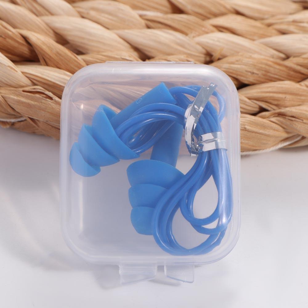 Zwemmen Accessoires Slaap Oordopjes Gehoor Voor Volwassen Zwemmen Zwemmen Oordoppen Siliconen Oordoppen Neus Clip Oordopjes met Touw: WHITE