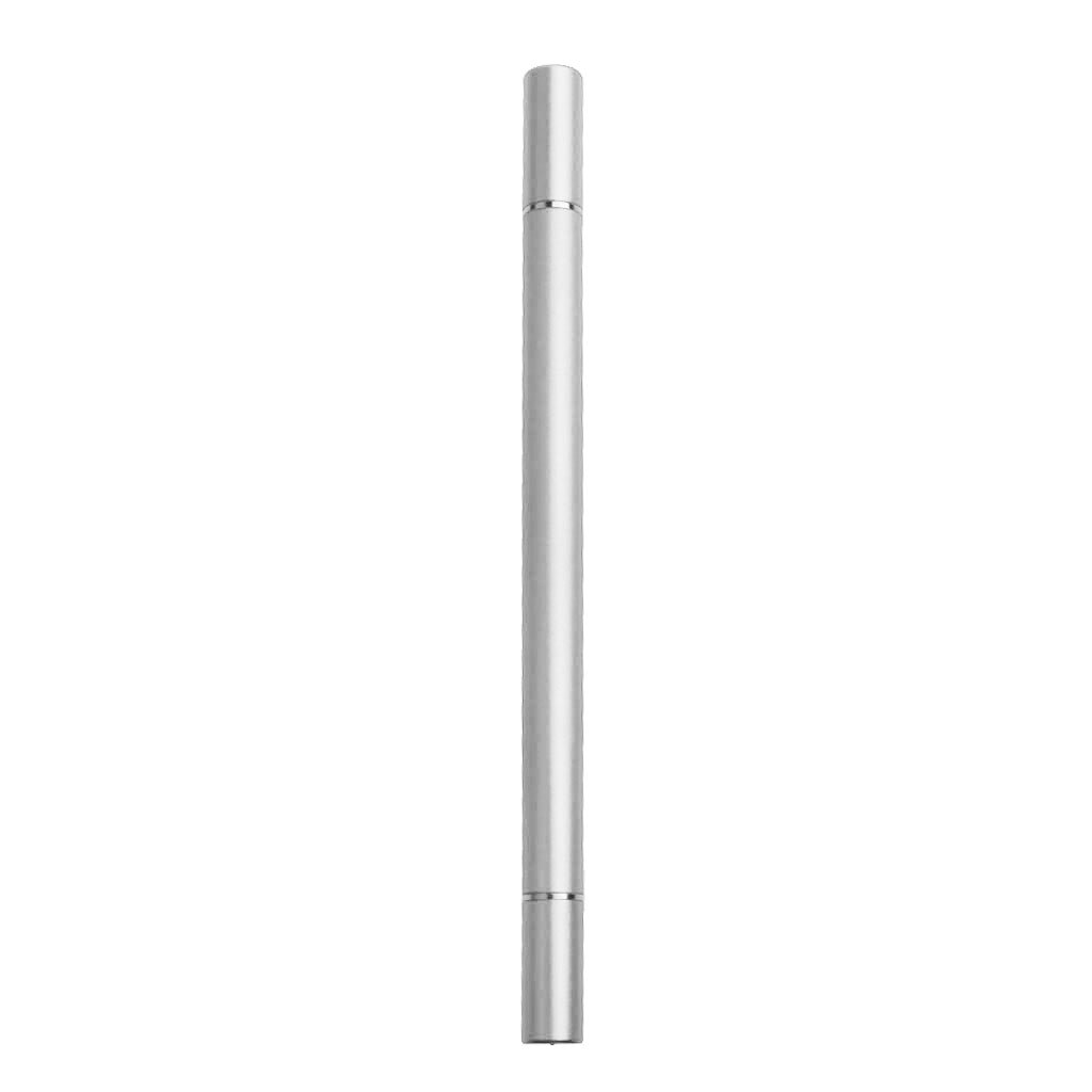 2in1 Universal Touch Screen Stylus Pen For Android IOS Phone Tablet Drawing Smart Mobile Phone Pen For iPad iPhone Pencil Stylus: sliver