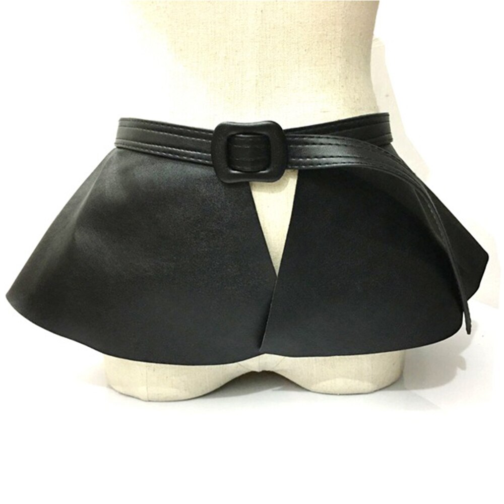Cinturón dorado ancho de cuero PU, falda con volantes, Corset, cinturones decorados de Metal, faja para vestido de mujer