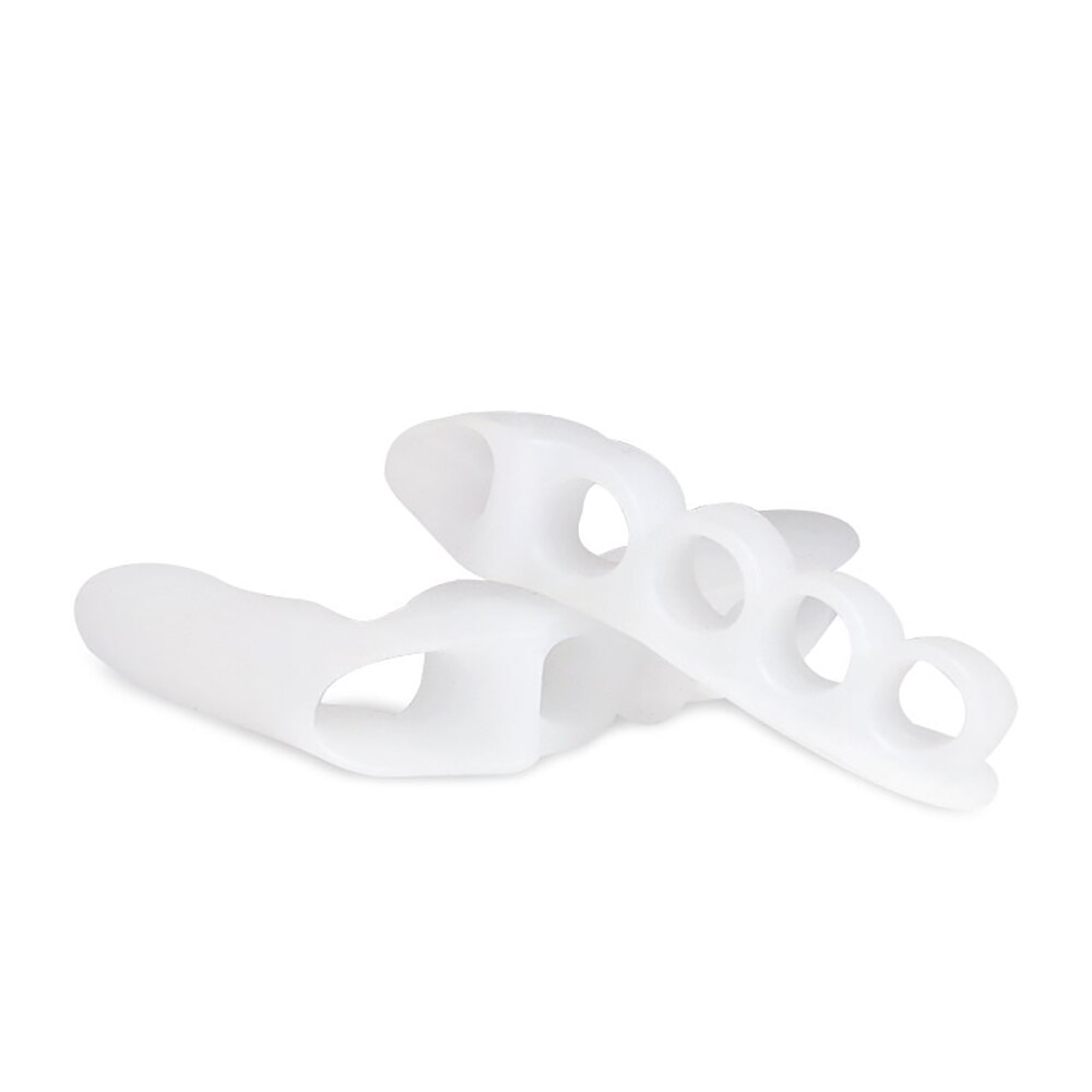 1 par separador de dedos de silicona juanete de pies alisador manicura pedicura separador de dedo pulgar Corrector de pie cuidado de uñas: Marfíl