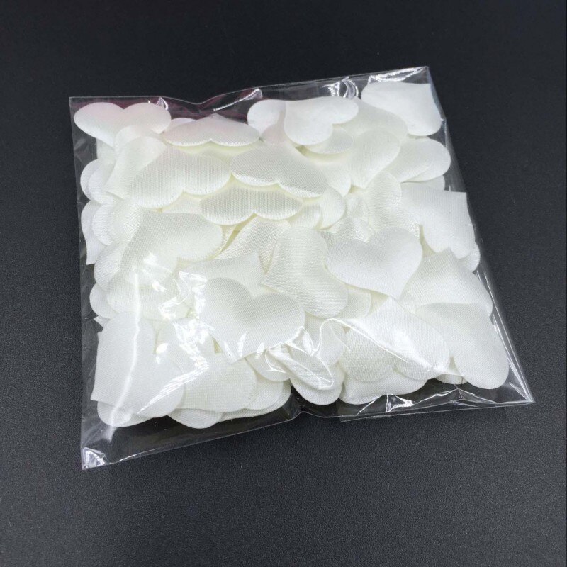 Pétalos de flores de confeti de corazón pequeño, esponja 3D de 2cm, pétalos para bodas, accesorio nupcial, decoraciones para fiestas, 1000 Uds./1 lote SJ012: WHITE