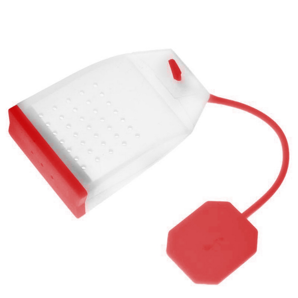 Food-grade Silicone Tea Bags Colorful Style Tea Strainers Herbal Loose Tea Infusers Filters Scented Tea Tools: red