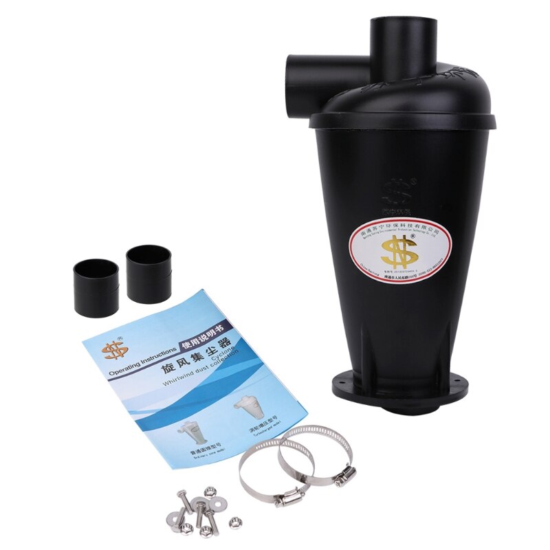 Filtro de colector de polvo ciclónico, ciclón turbocargado con separador de Base de brida,: Black
