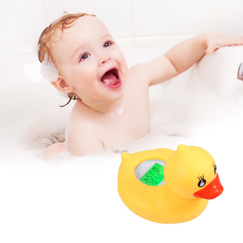 Bathroom Water Thermometer Bath Waterproof Digital Thermometer Floating Duck Infant Sensor LED Warning Bathtub Alarm Chronograph