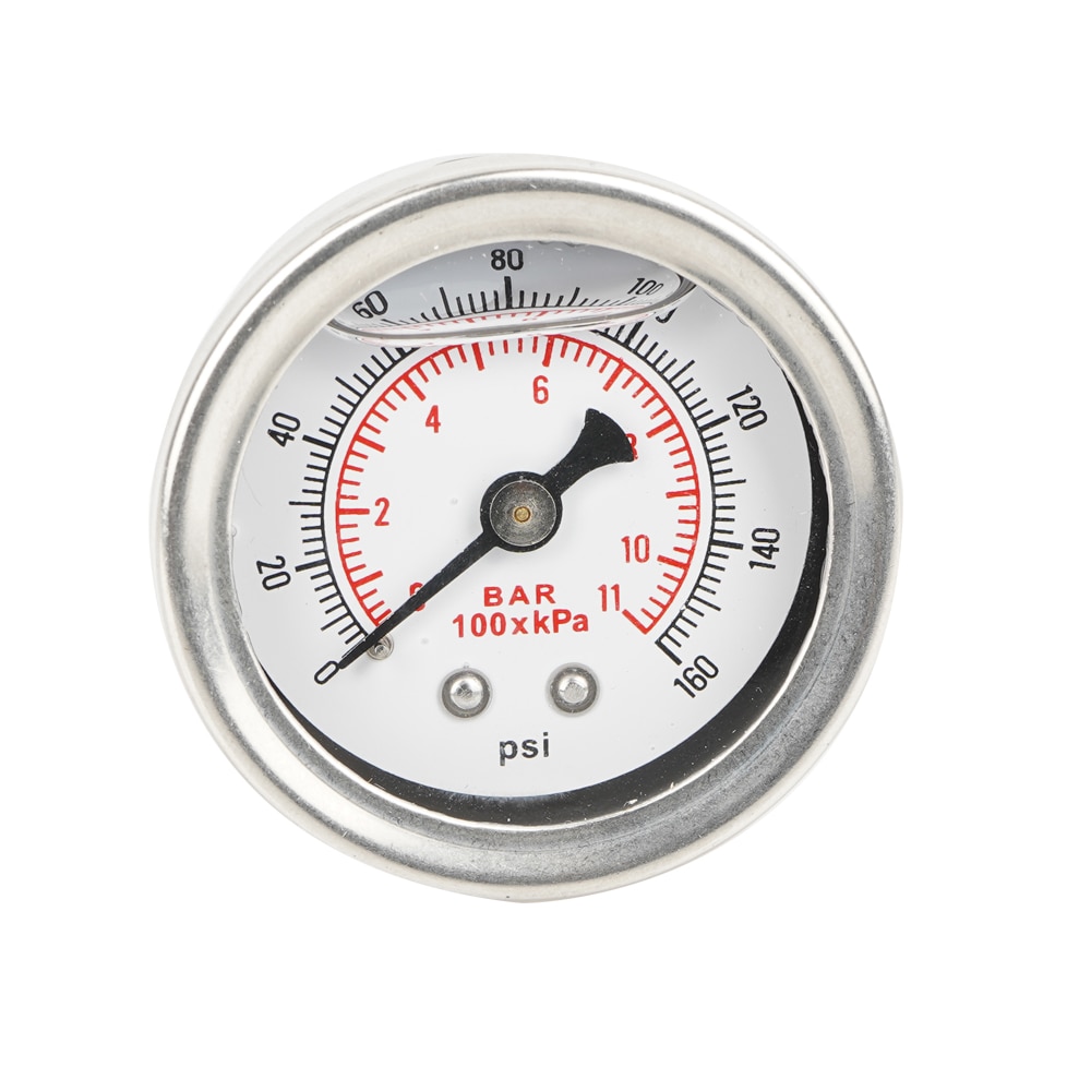 Universal Adjustable Fuel Pressure Regulator Gauge 0-160 PSI Liquid Filled Fuel Pressure Gauge For Meausring Fuel Pressure