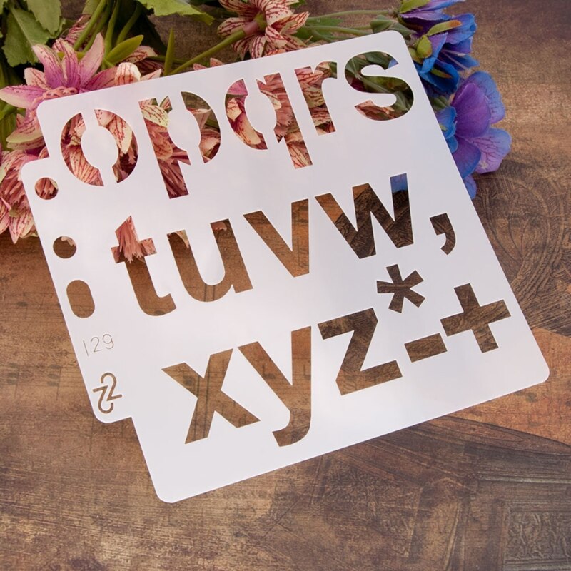 Letter and Number Stencils Reusable Plastic Letter Stencils Alphabet Journal Stencils Font Templates for Notebook Diary Scrapboo