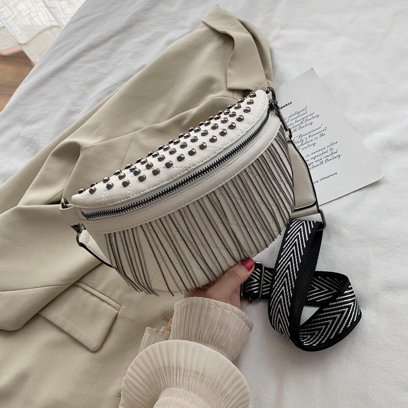 Casual Voor Vrouwen Crossbody Tassen Kwastje Schoudertas Messenger Bag Vrouwelijke Mode Handtassen En Portemonnees Heuptas: Beige