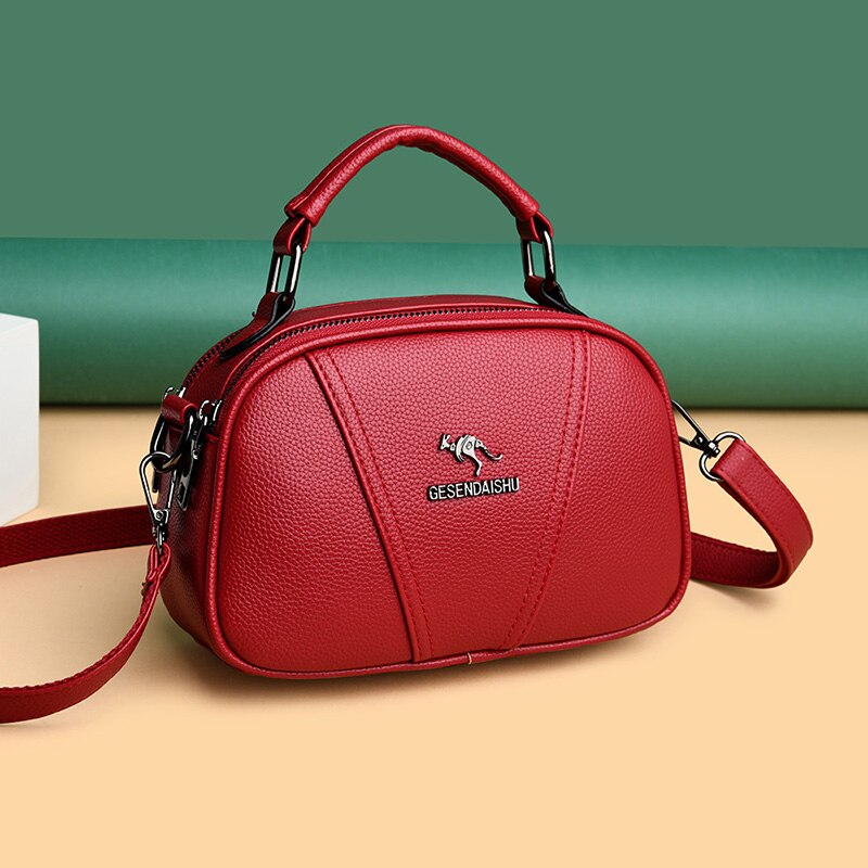 Luxe Pu Leer Effen Kleur Schoudertassen Voor Vrouwen Casual Handtas Crossbody Bag Sac Een belangrijkste
