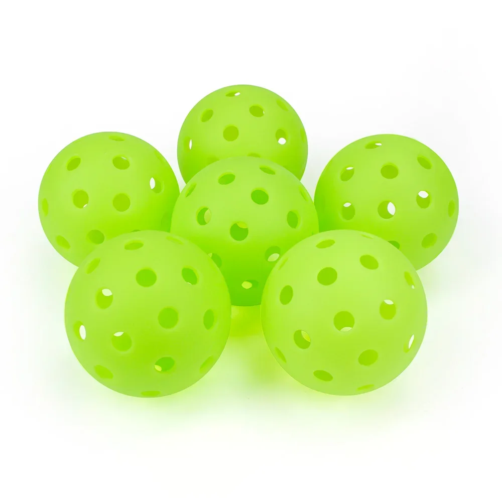 6/12/24PCS Pickleball 74MM Durable 40 Holes Outdoor 6/12/24Pcs Pickleballs 26g Outdoor for Competition pickleball Packs: Dark Khaki