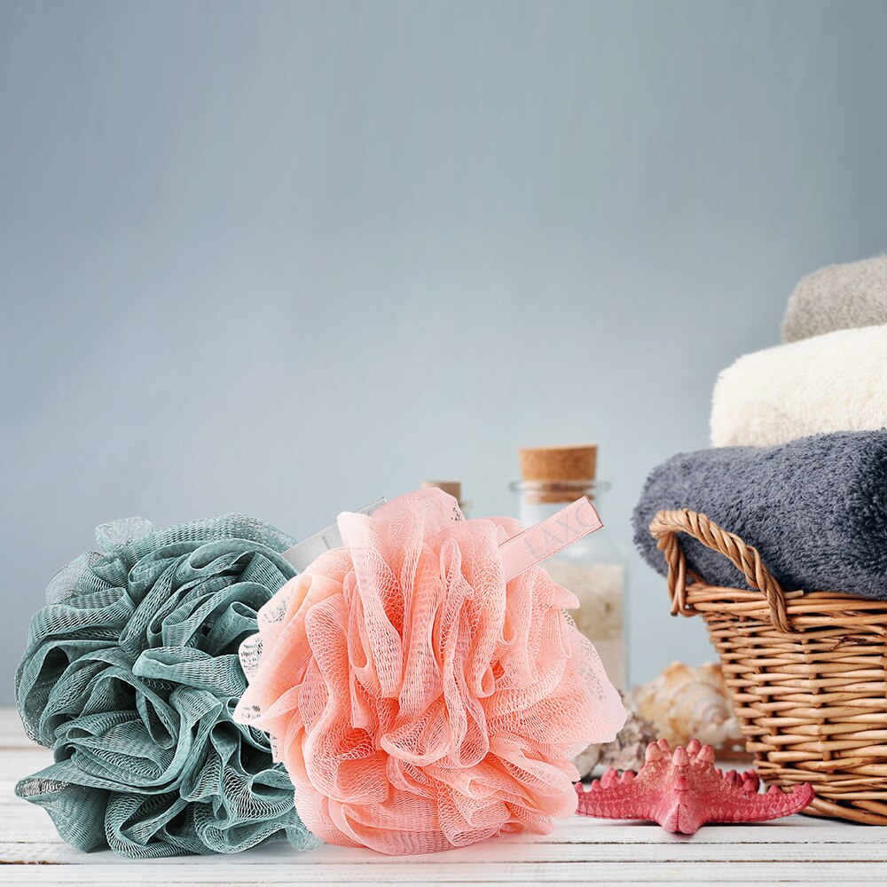 Bad Douche Spons Loofahs Mesh Poef Douche Puff Bal Bad Spons Swirl Set