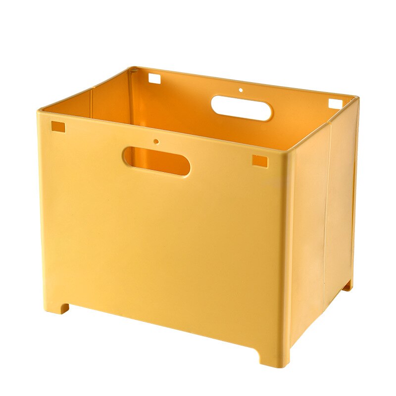 Panier à linge pliable sans poinçon, salle de bain pour bébé, en plastique, ménage, poubelle de voiture, Portable, organisateur de voiture: yellow