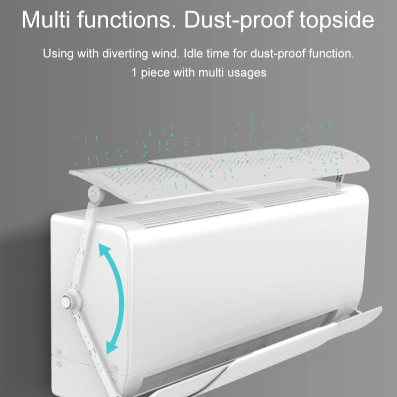 Parabrezza per condizionatore d'aria anti-soffiaggio diretto per uso domestico Piastra guida dell'aria universale non perforata