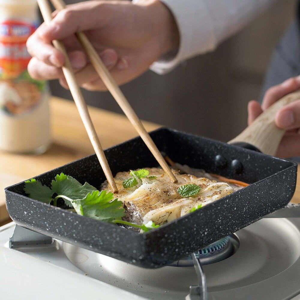 stone jade pot square small frying pan home induction cooker non-stick pan frying egg pot Kitchen Cookware Tools