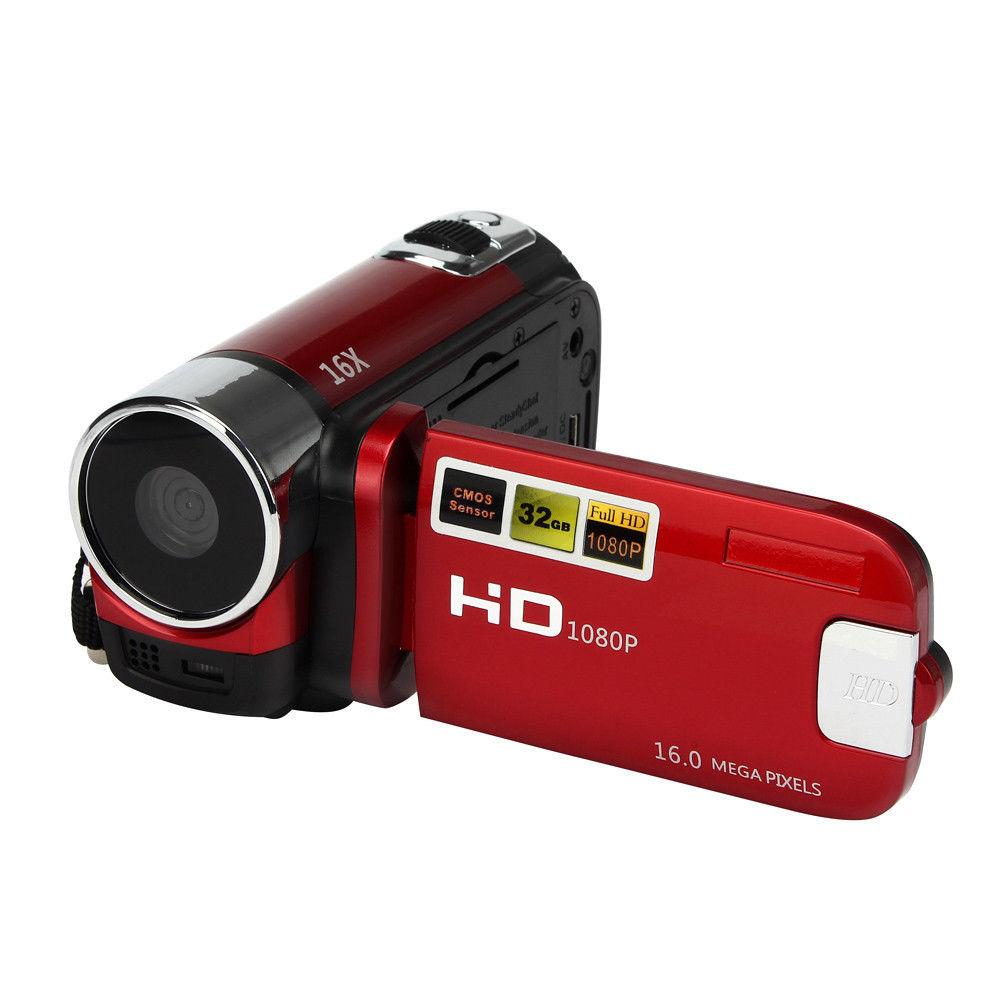 Caméscope vidéo numérique haute définition 16MP, 1080P, écran LCD 2.7 pouces, Zoom 16X, enregistreur vidéo