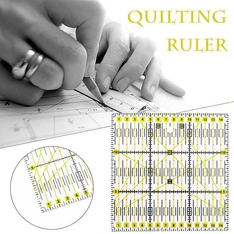 Transparent Quilting Sewing Patchwork Ruler Home Art Cutting Tool Tailor Craft DIY Sewing Measuring Stationary