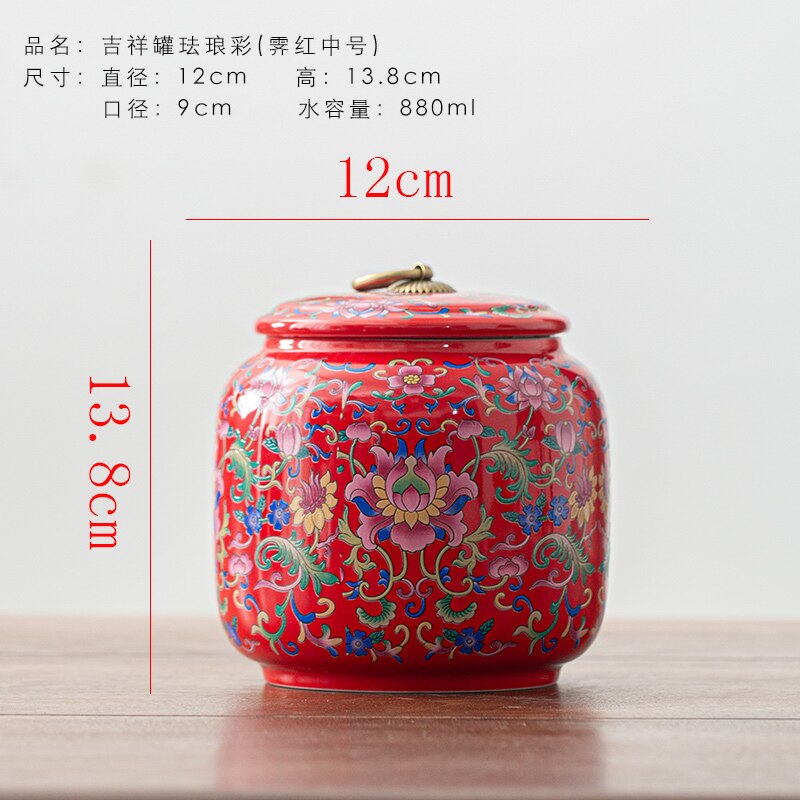Chinese Style Blue and White Porcelain Tea Box Home Candy Nut Sealed Storage Jar Ceramic Candy Storage Jar Home Decor: C-medium