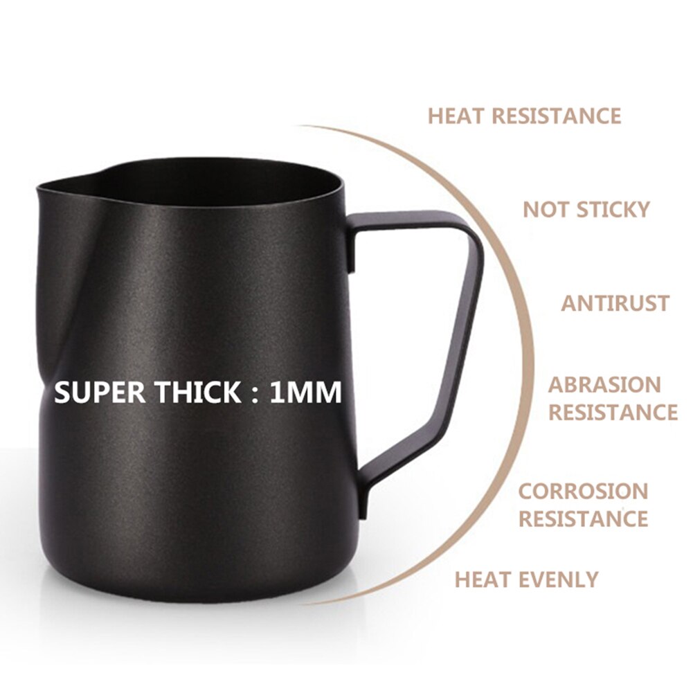 350/600ml ruostumaton teräs maitovaahto kahvi latte cappuccino vaahdotuskannu kuppi maitovaahto kahvi latte cappuccino vaahto