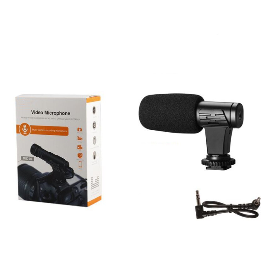 DSLR Camera Microphone, External Video Microphone Voice Recorder with Windscreen 3.5mm Jack for Phone, Smartphone, Vlogging